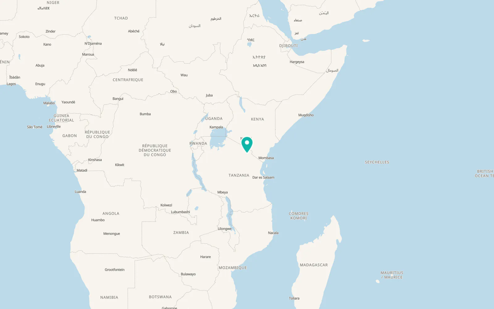 Map of Mbuguni