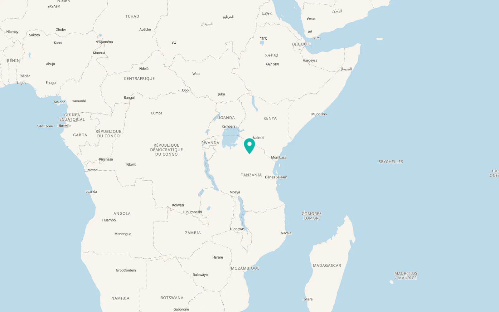 Map of Mbulu