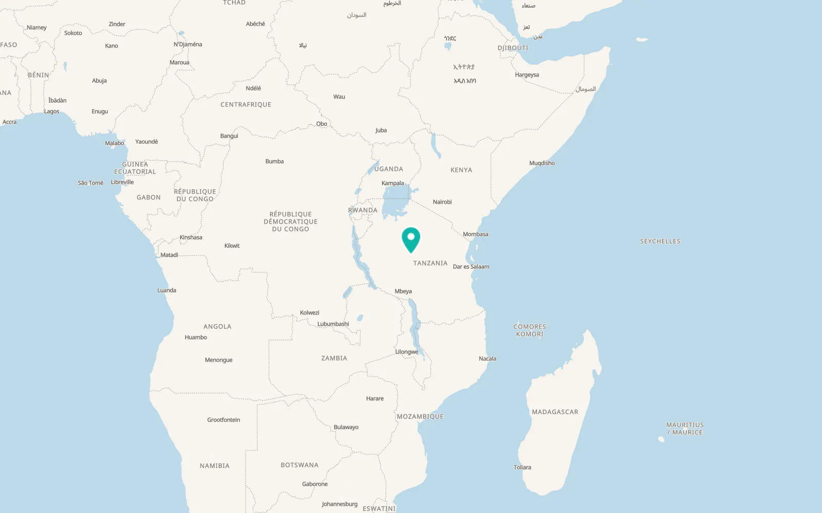 Map of Mgandu