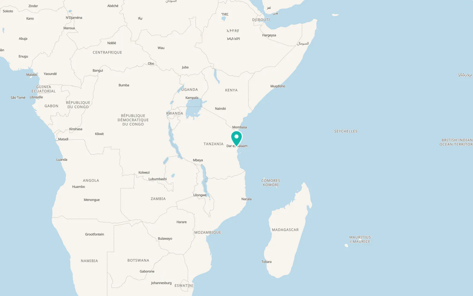 Map of Mkuranga