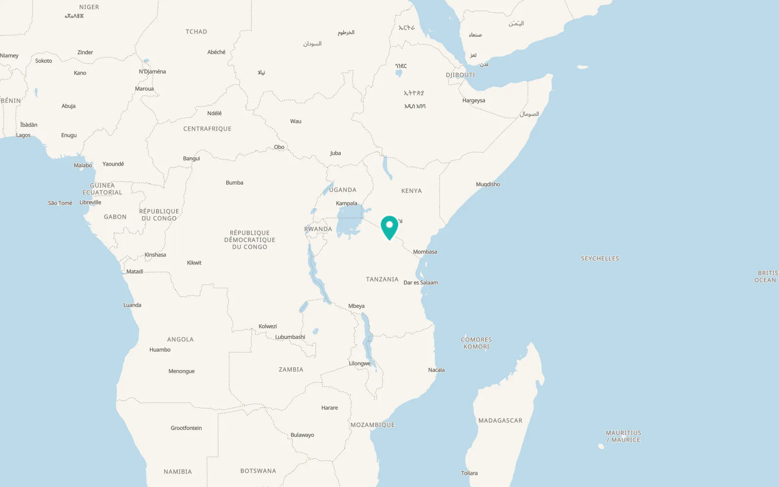 Map of Monduli