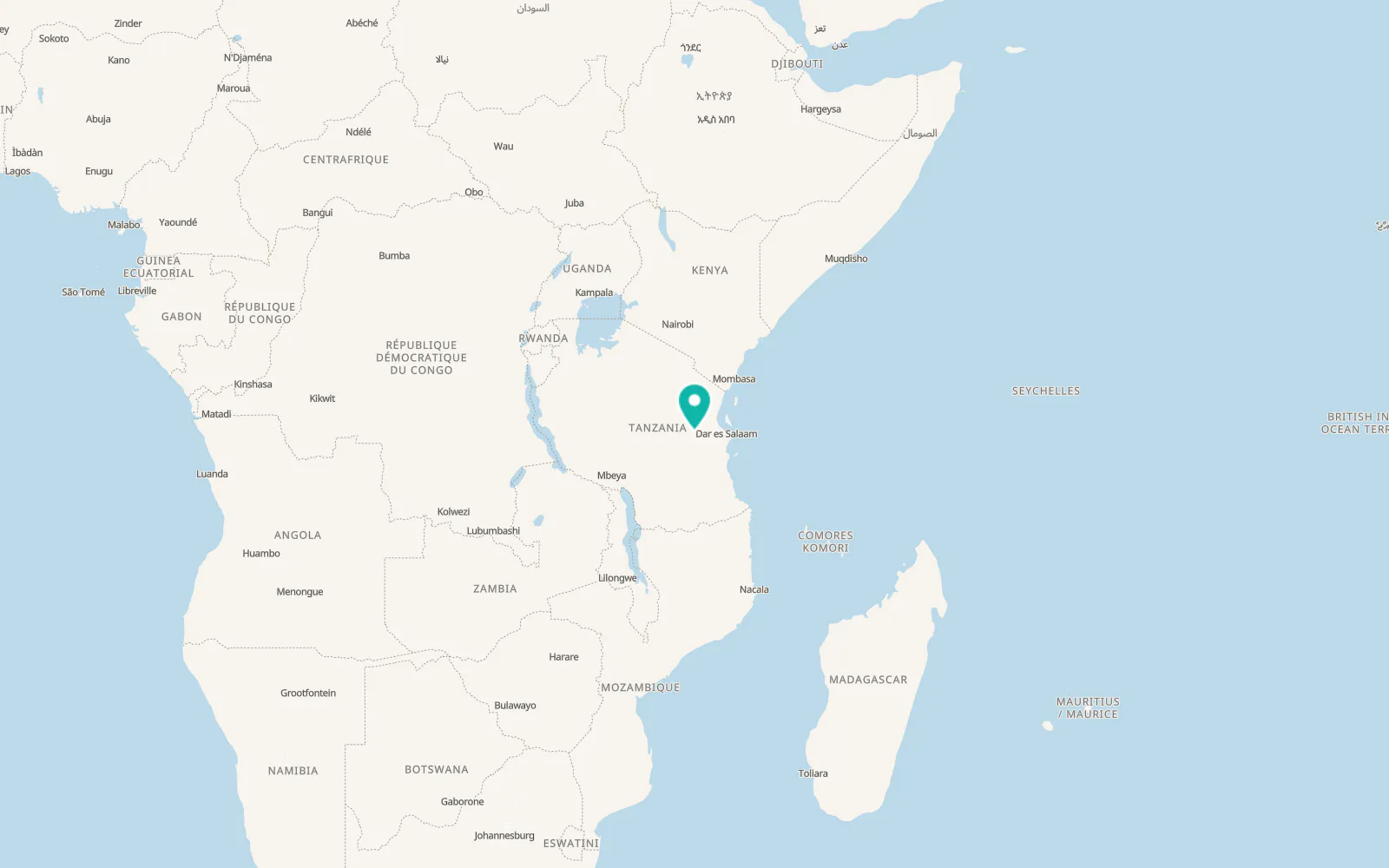 Map of Morogoro