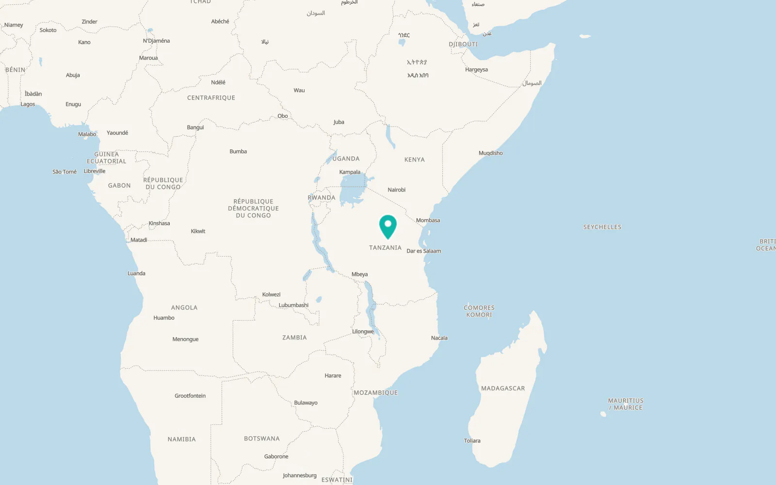 Map of Msanga
