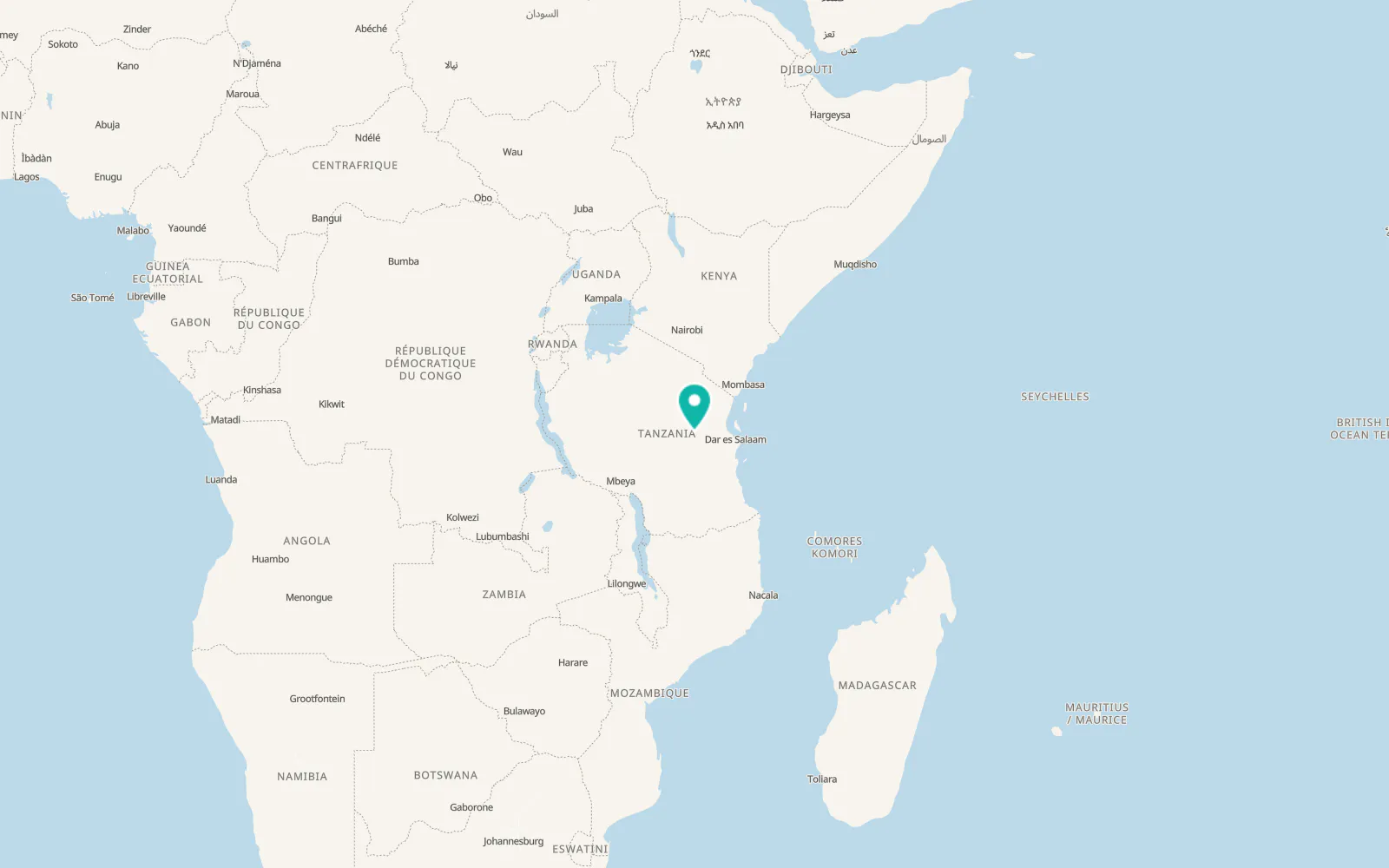 Map of Msowero