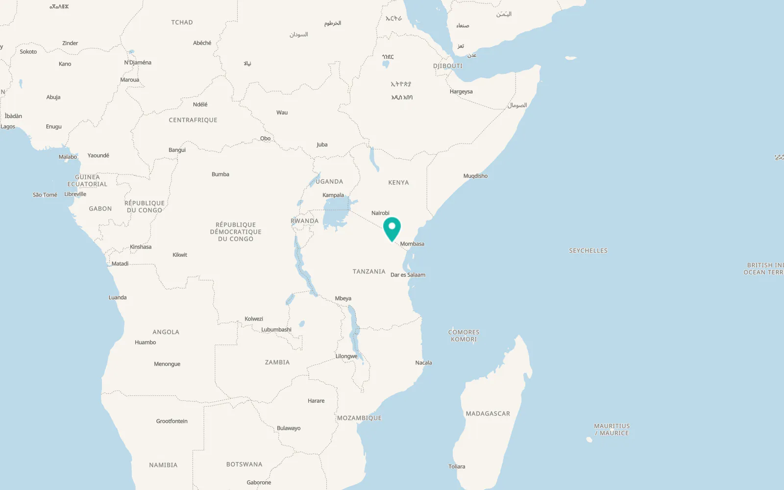 Map of Mwembe