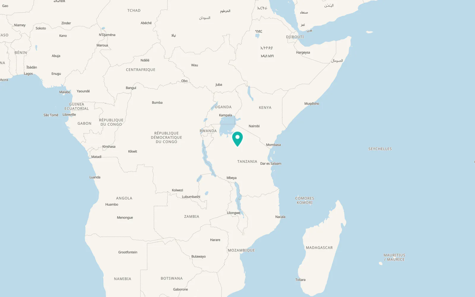 Map of Ndago