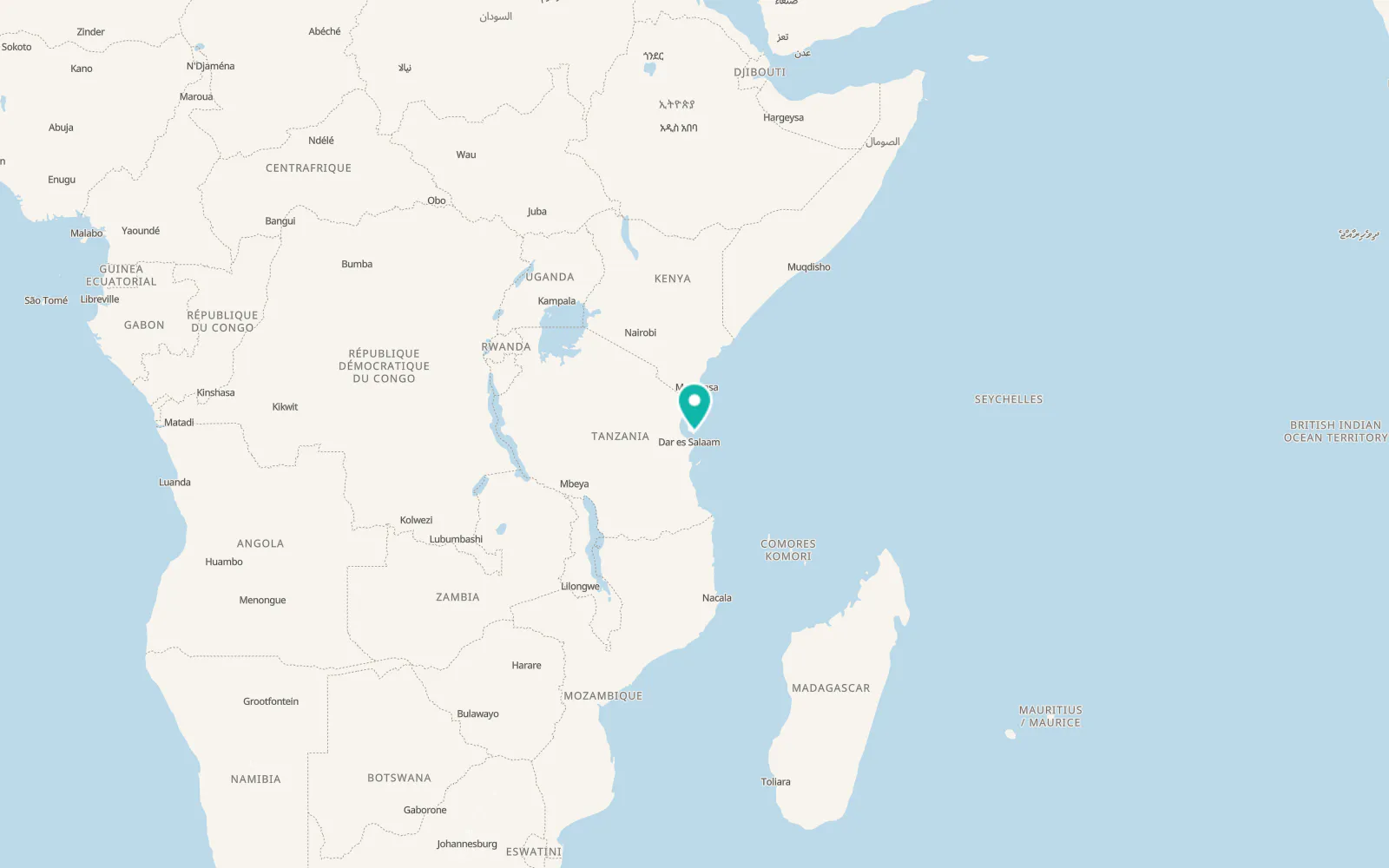 Map of Nganane