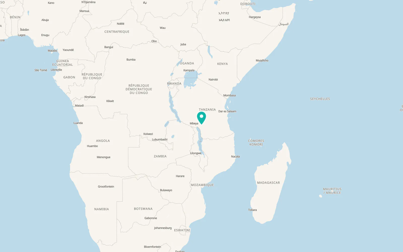Map of Njombe