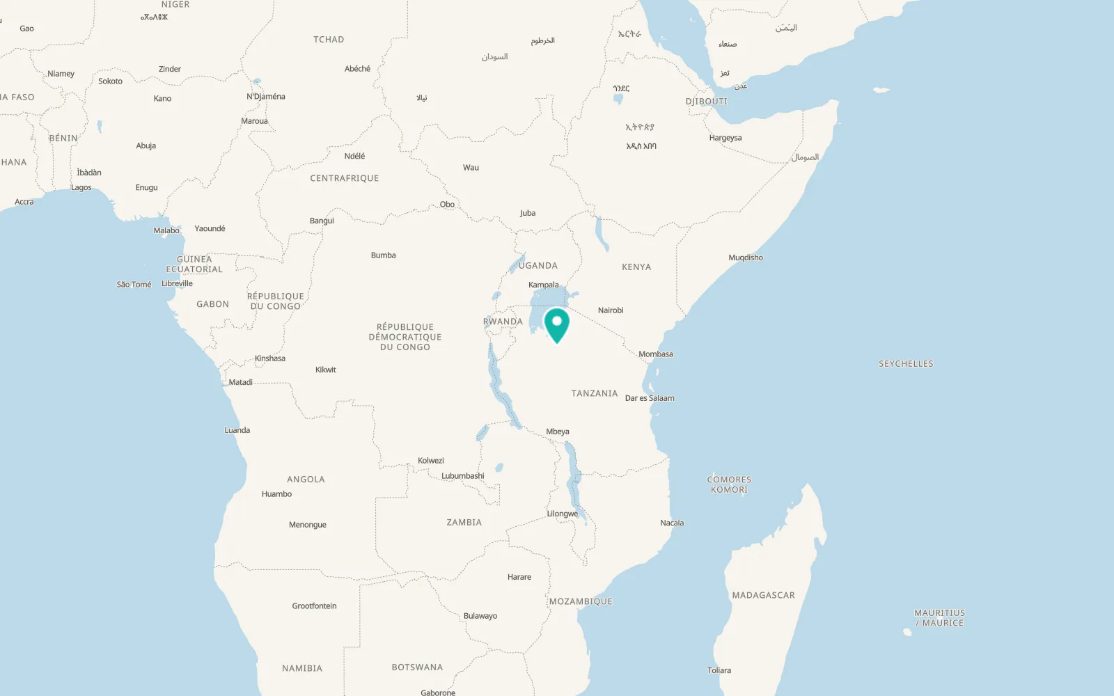 Map of Shinyanga