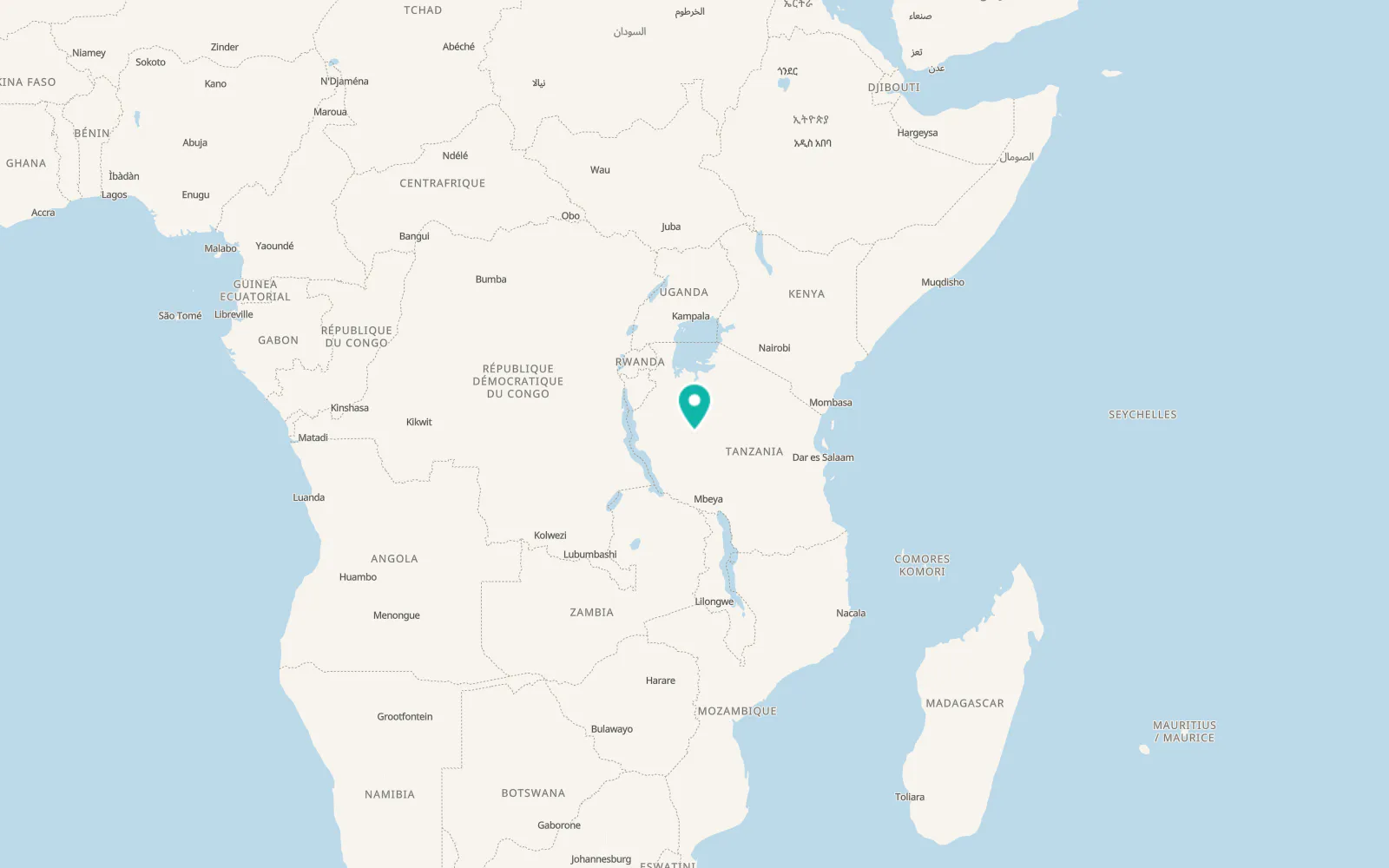 Map of Sikonge