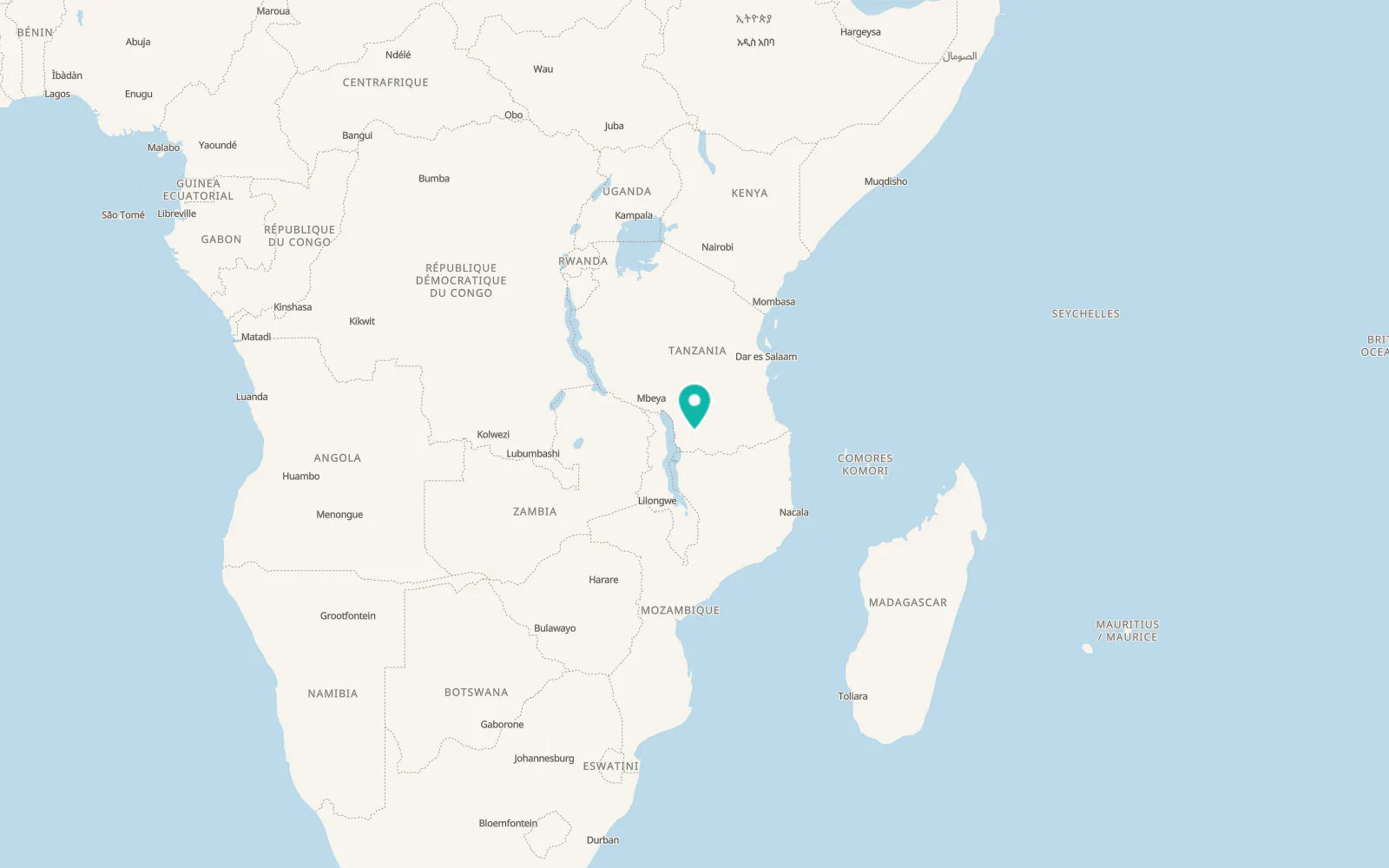 Map of Songea