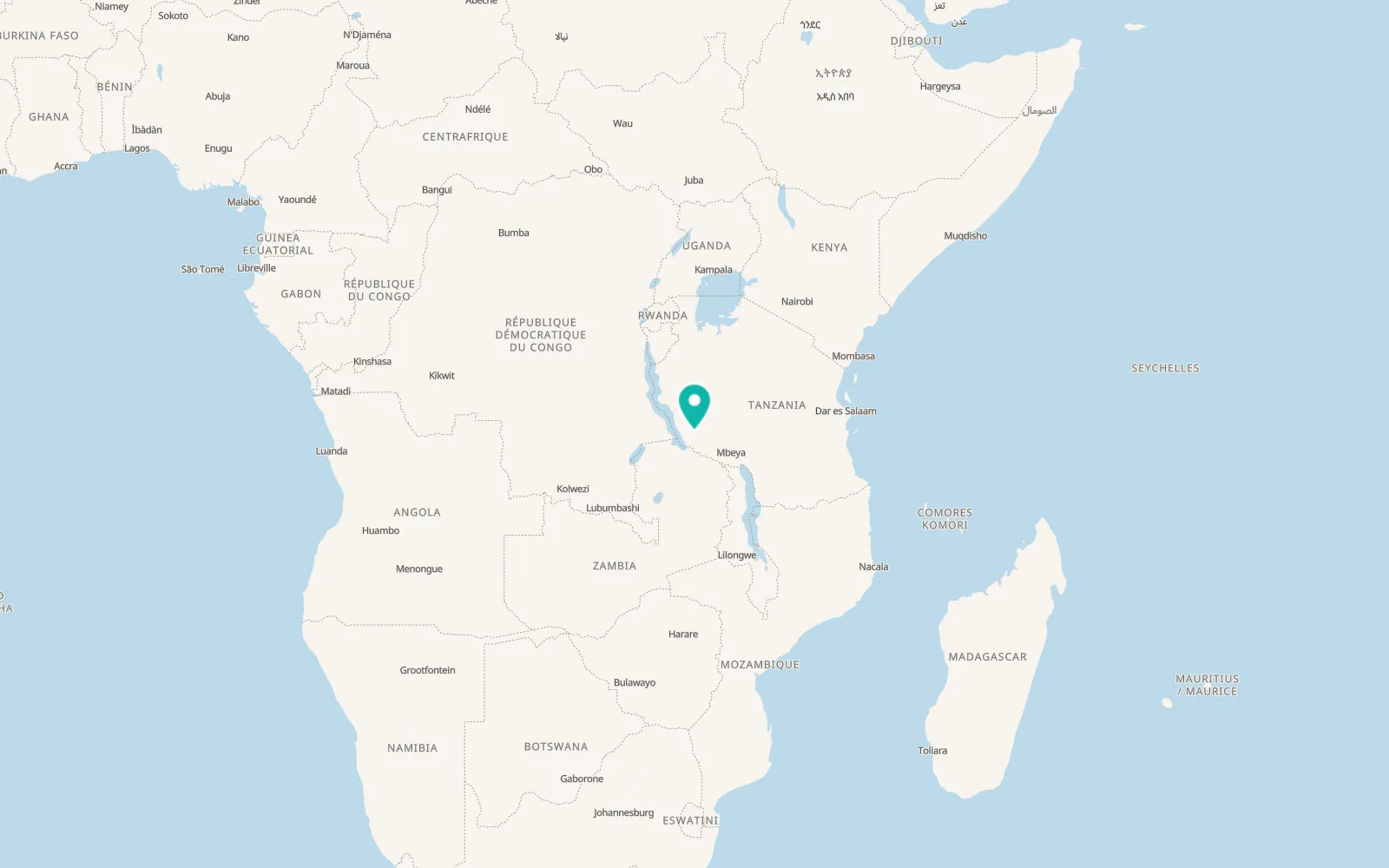 Map of Sumbawanga