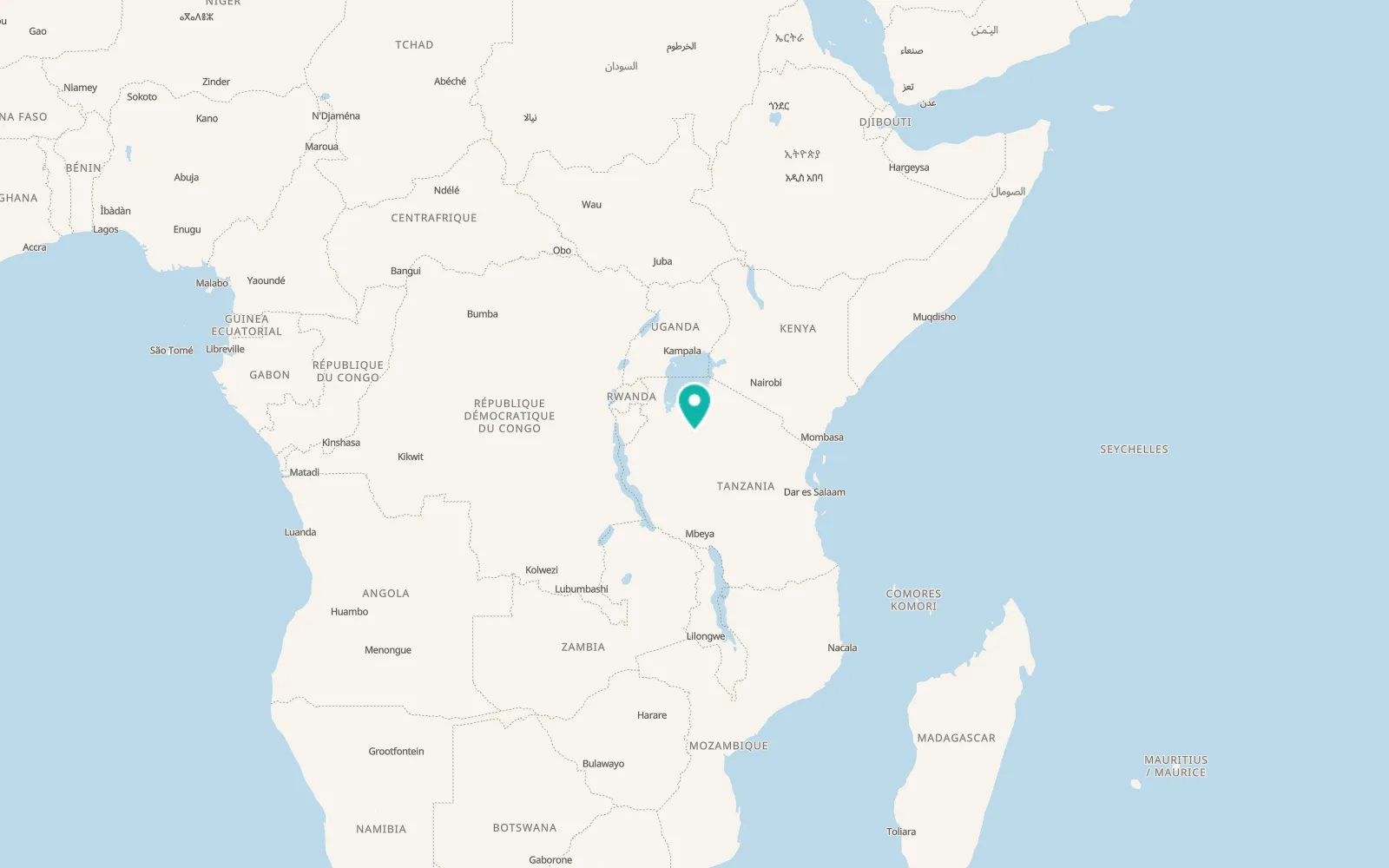 Map of Tinde