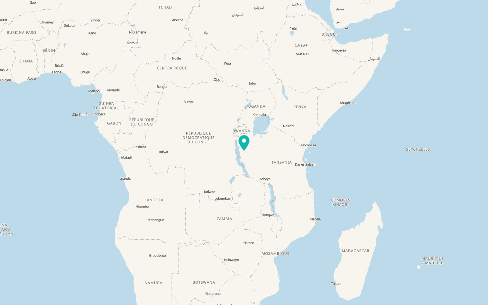 Map of Uvinza