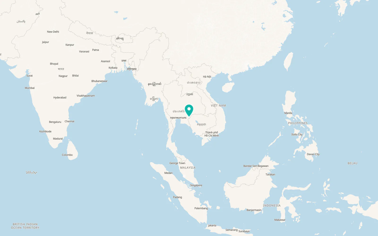 Map of Aranyaprathet