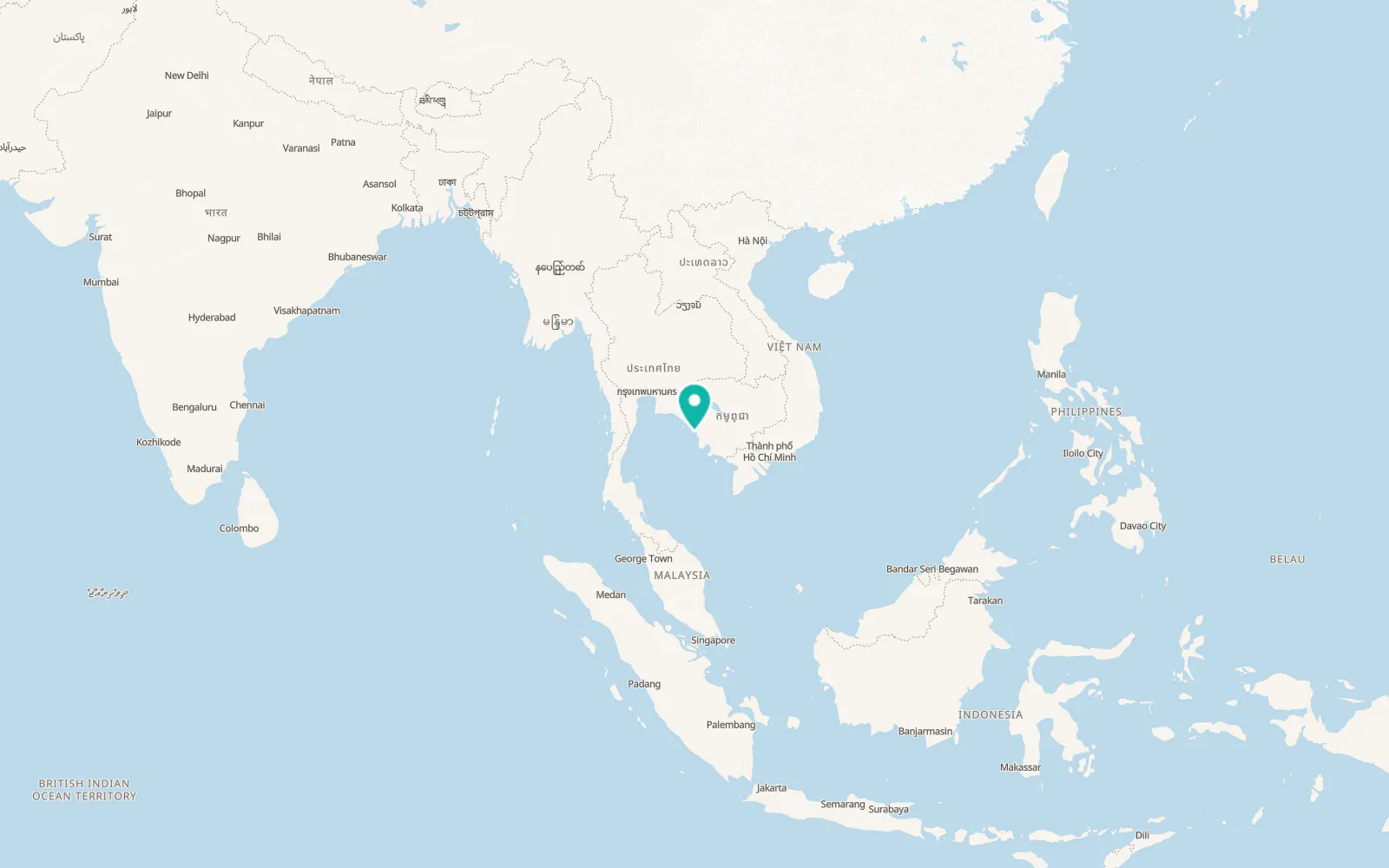 Map of Ban Hat Lek