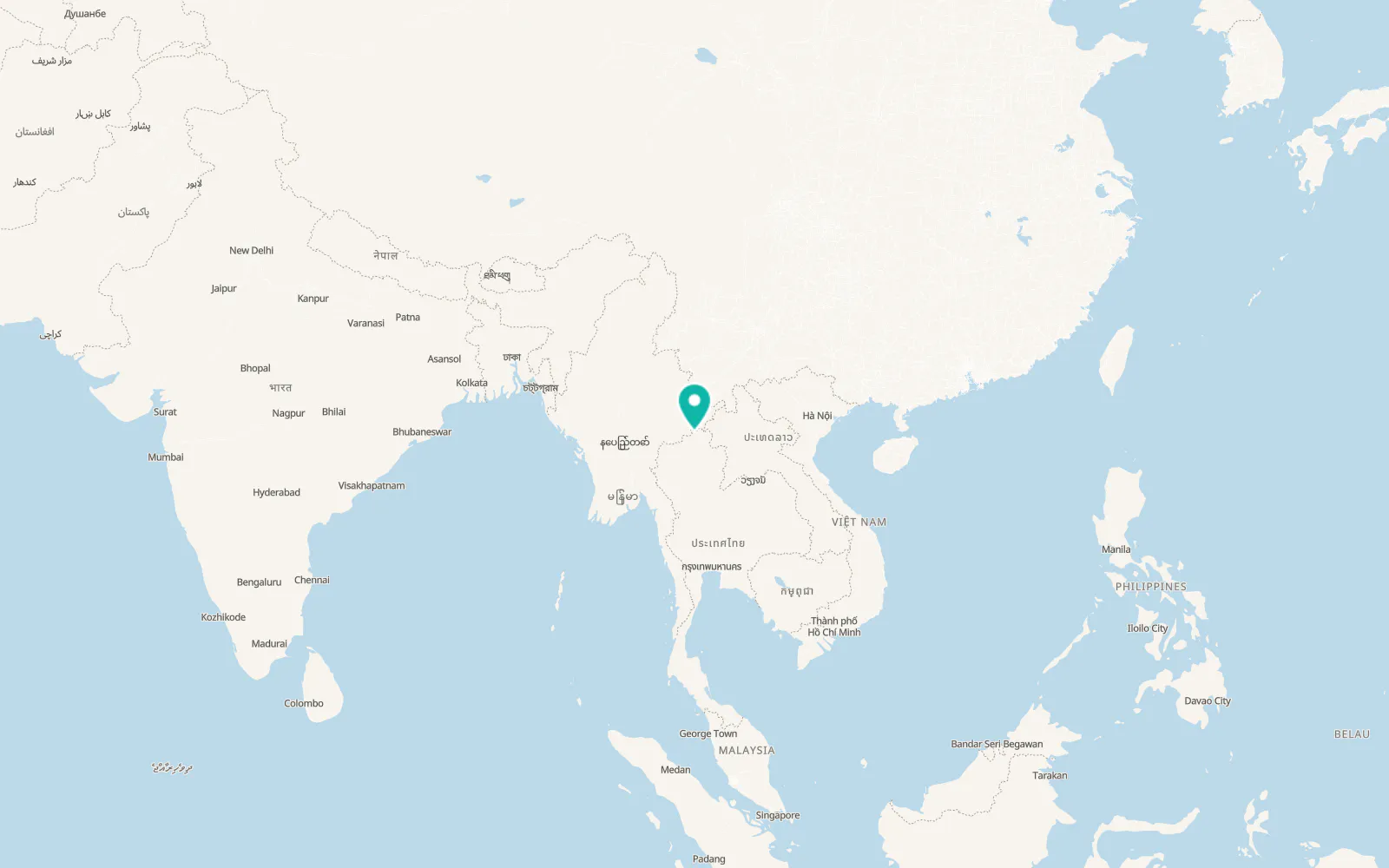 Map of Ban Ho Mae Salong