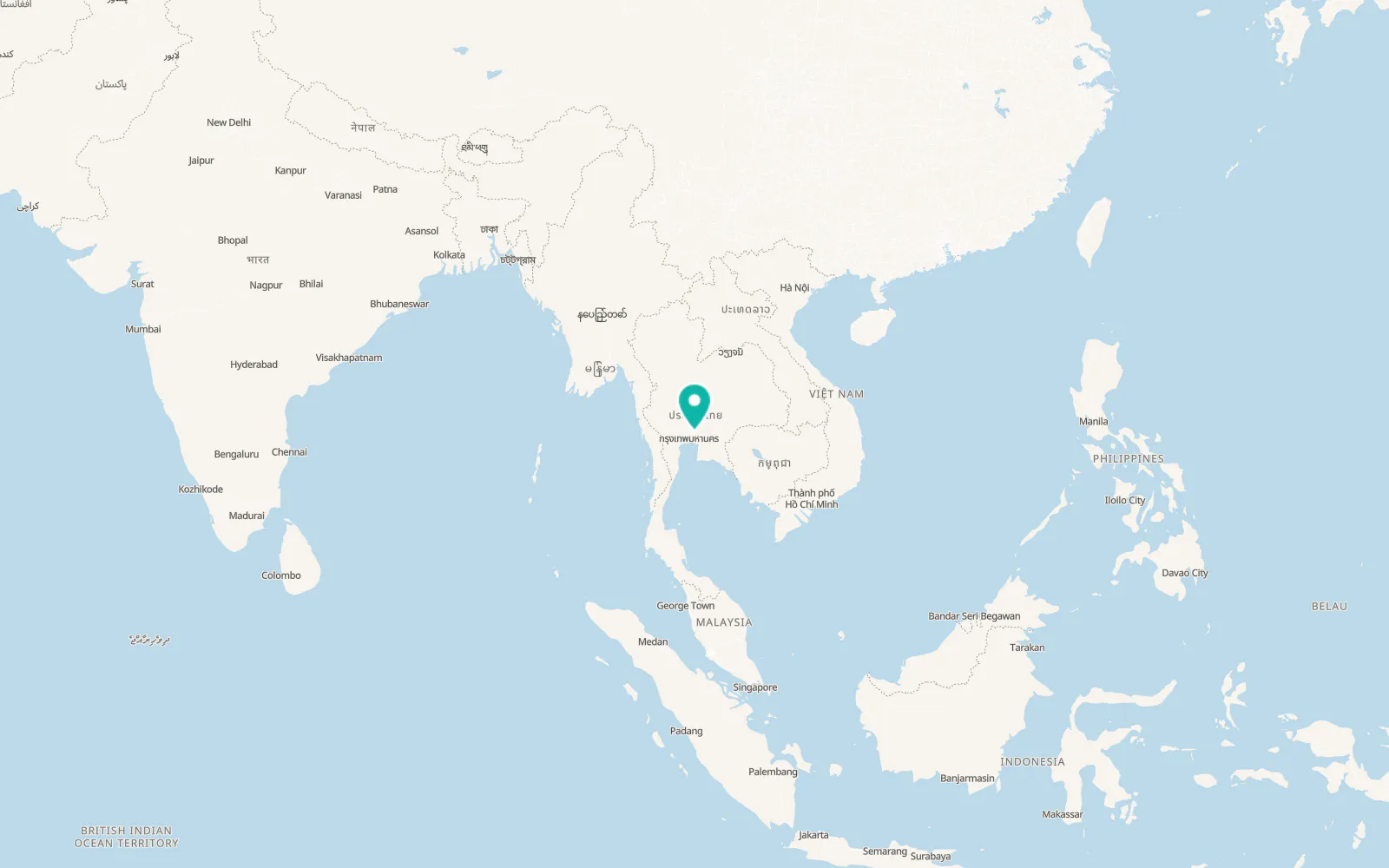 Map of Ban Lam Luk Ka