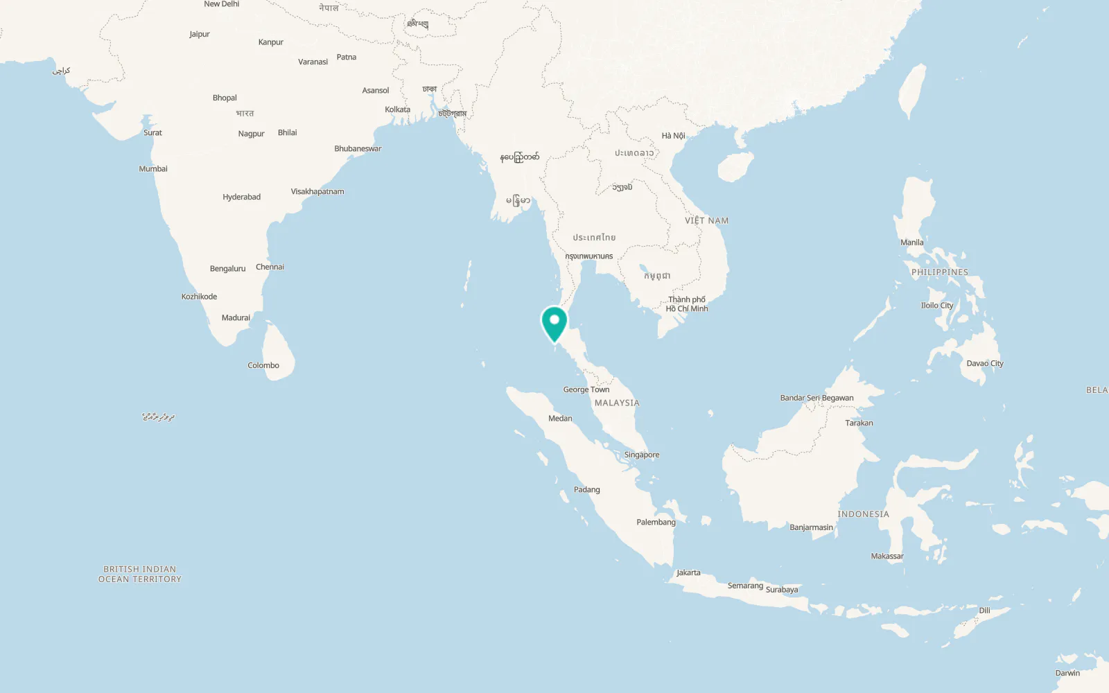 Map of Ban Mai Khao