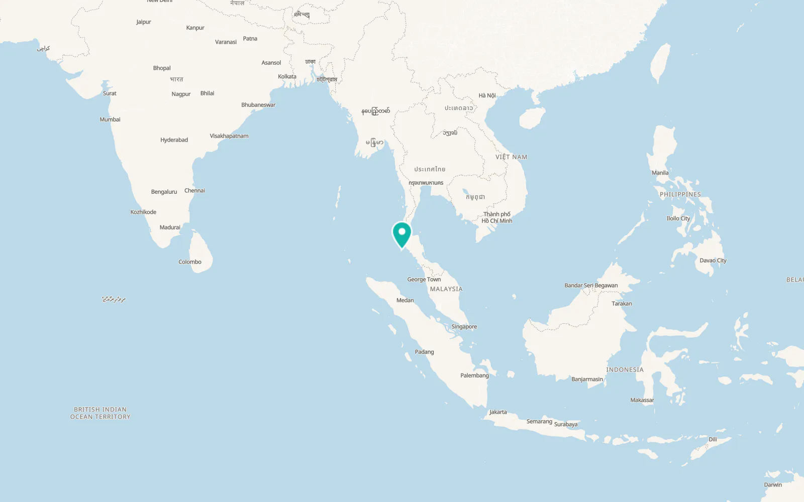 Map of Ban Talat Yai