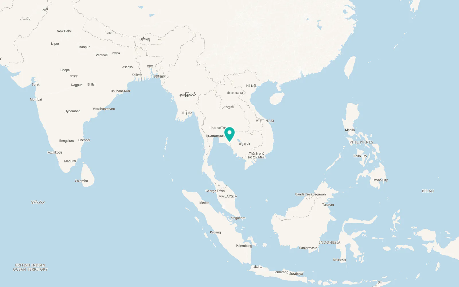 Map of Bo Rai
