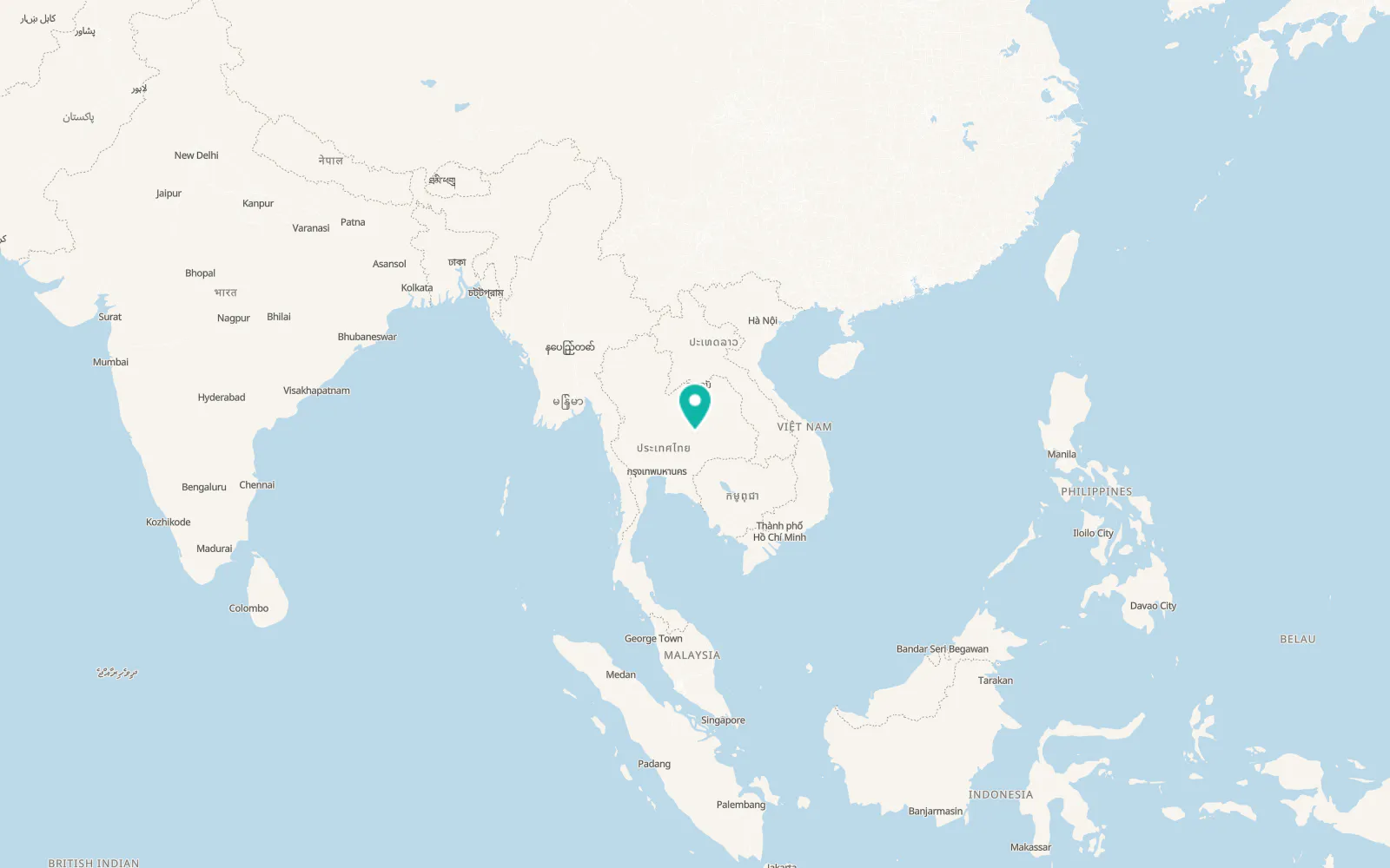 Map of Bua Yai
