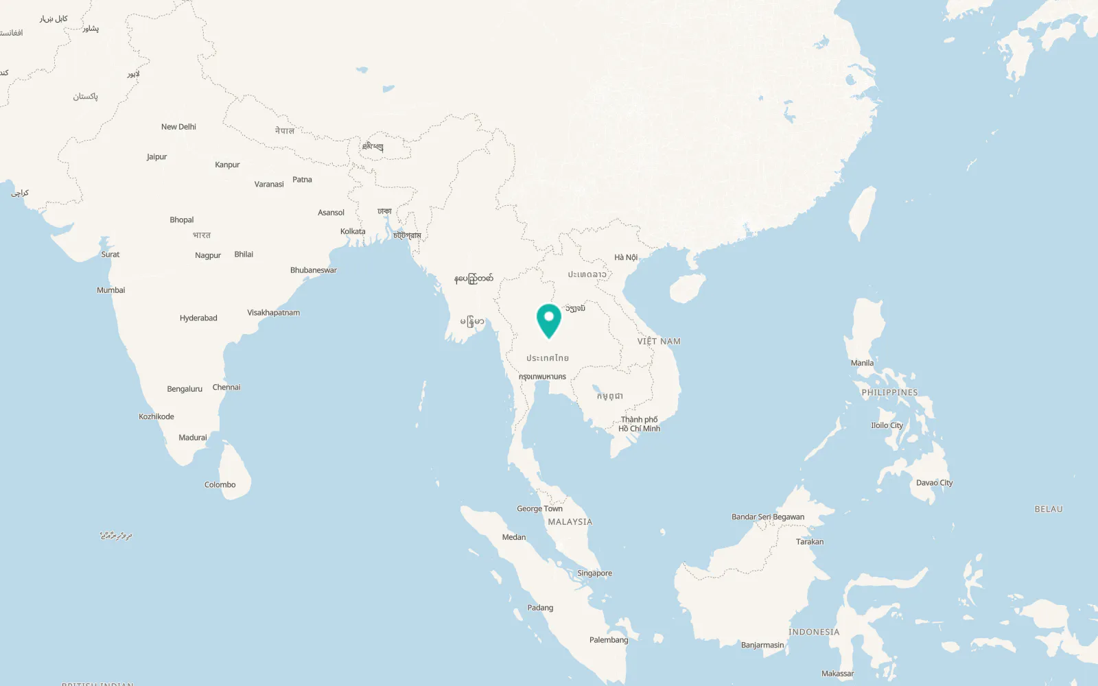 Map of Bueng Sam Phan