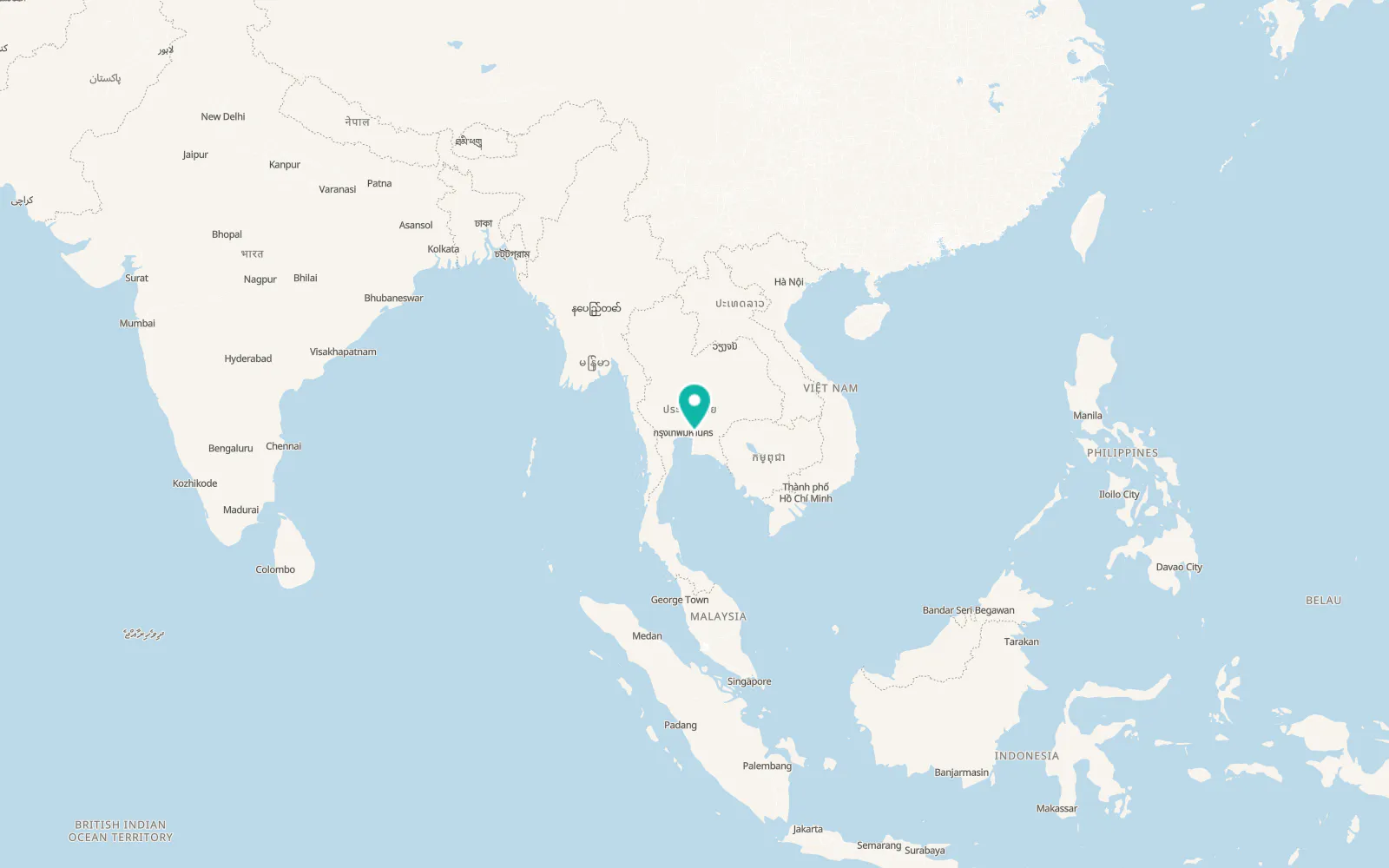 Map of Chachoengsao