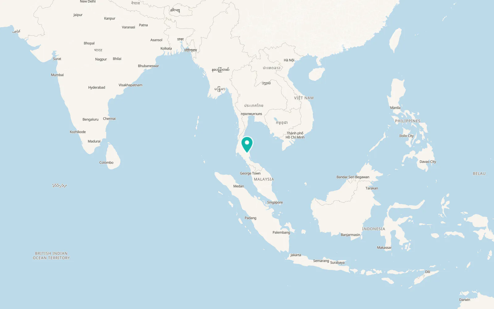 Map of Chulabhorn