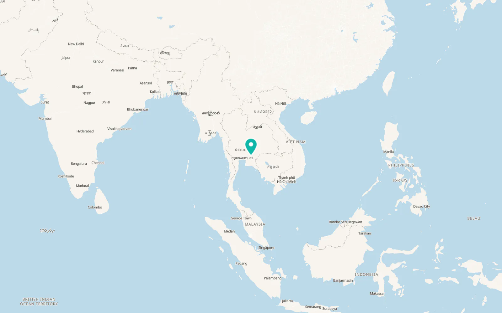 Map of Kabin Buri