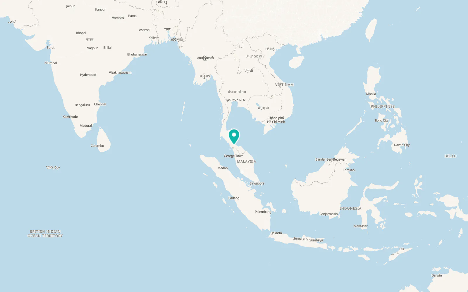 Map of Khlong Hoi Khong