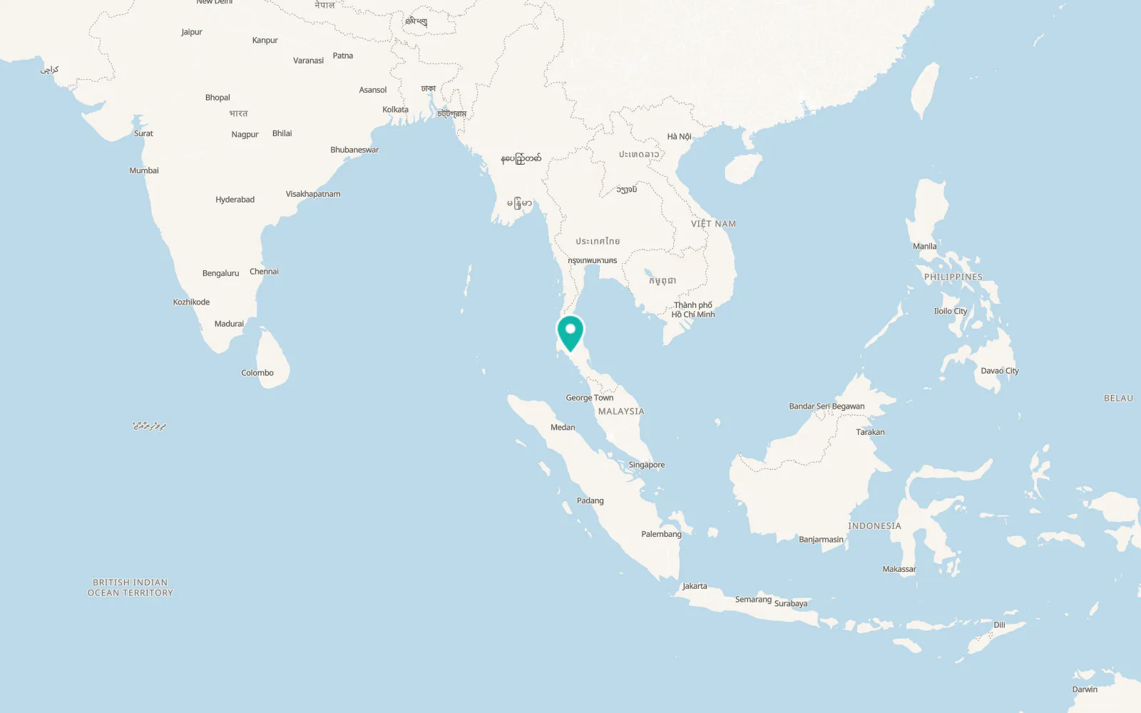 Map of Khlong Thom