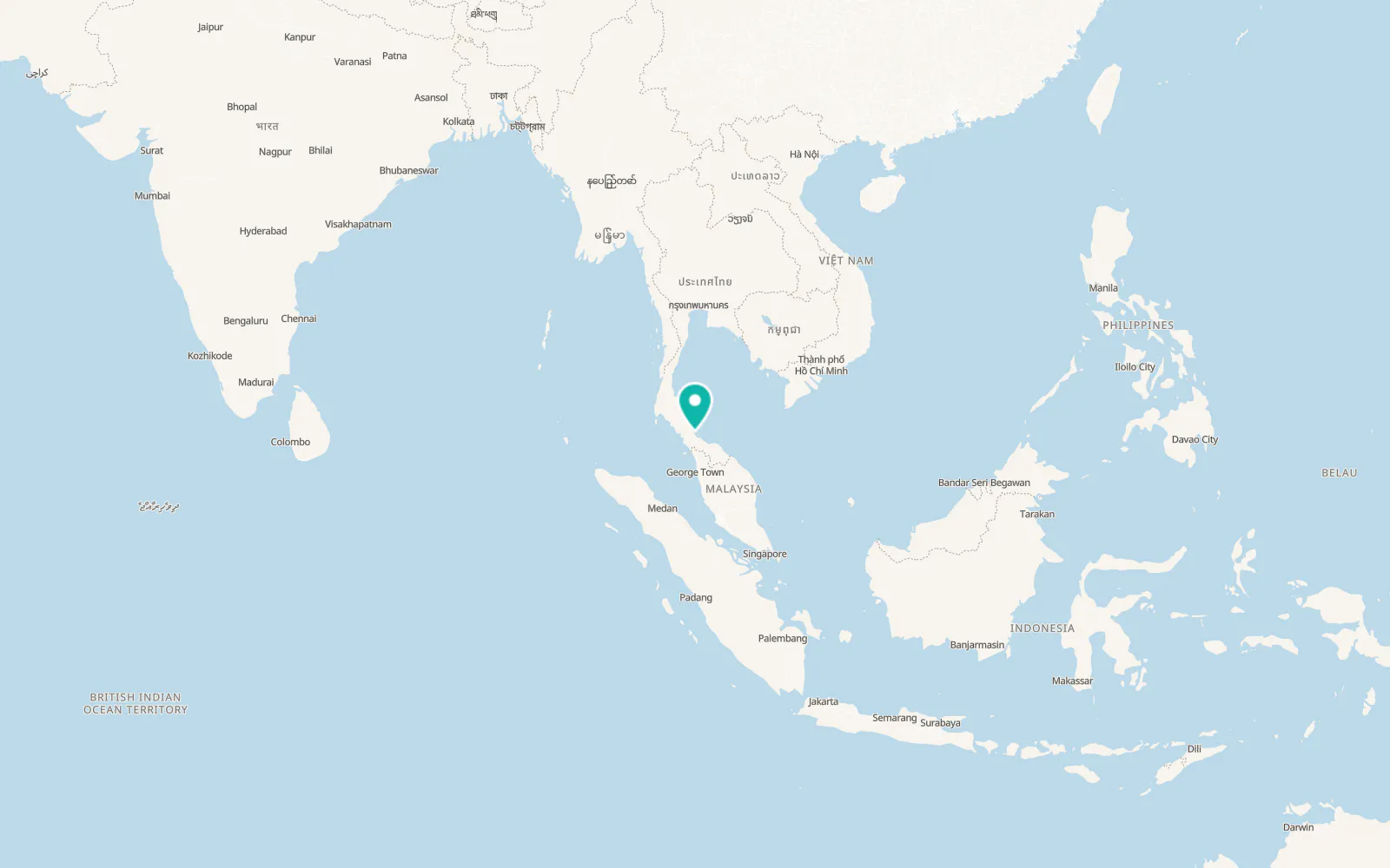 Map of Pak Phayun