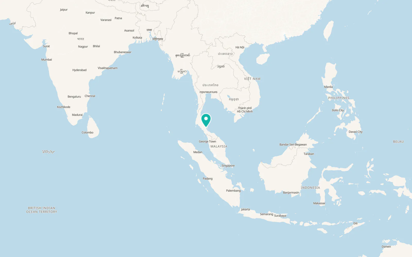 Map of Phatthalung