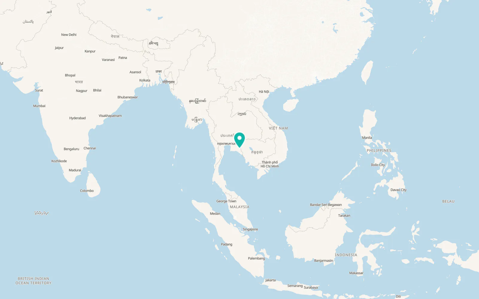 Map of Pong Nam Ron