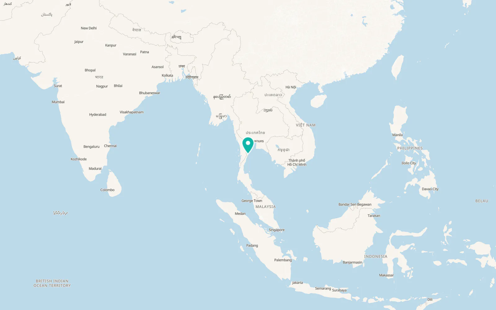 Map of Prachuap Khiri Khan