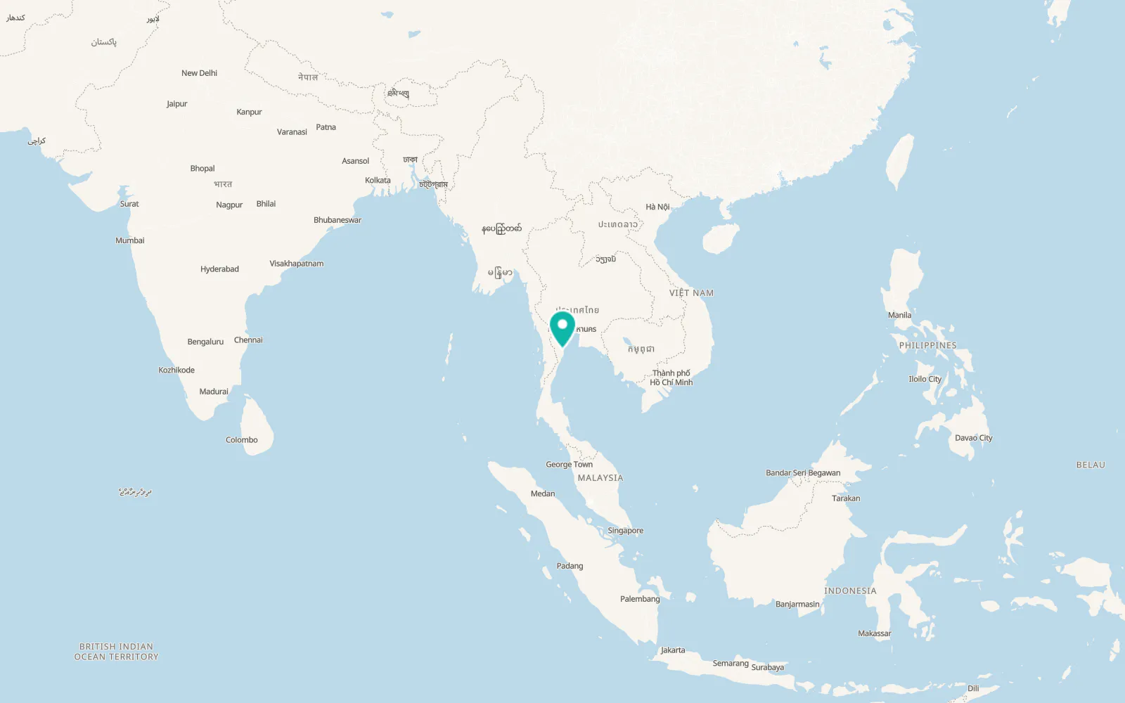 Map of Pran Buri