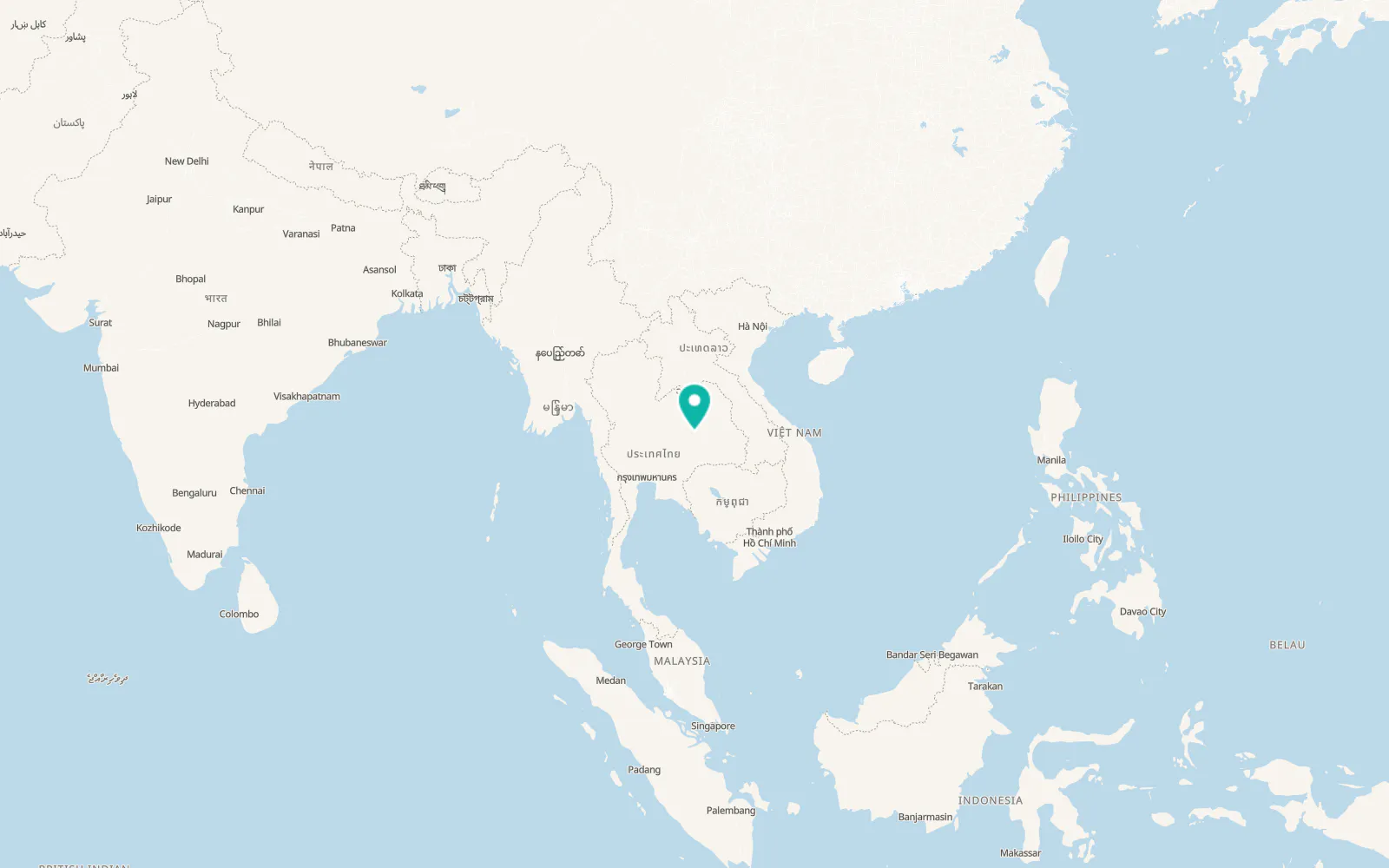 Map of Pueai Noi