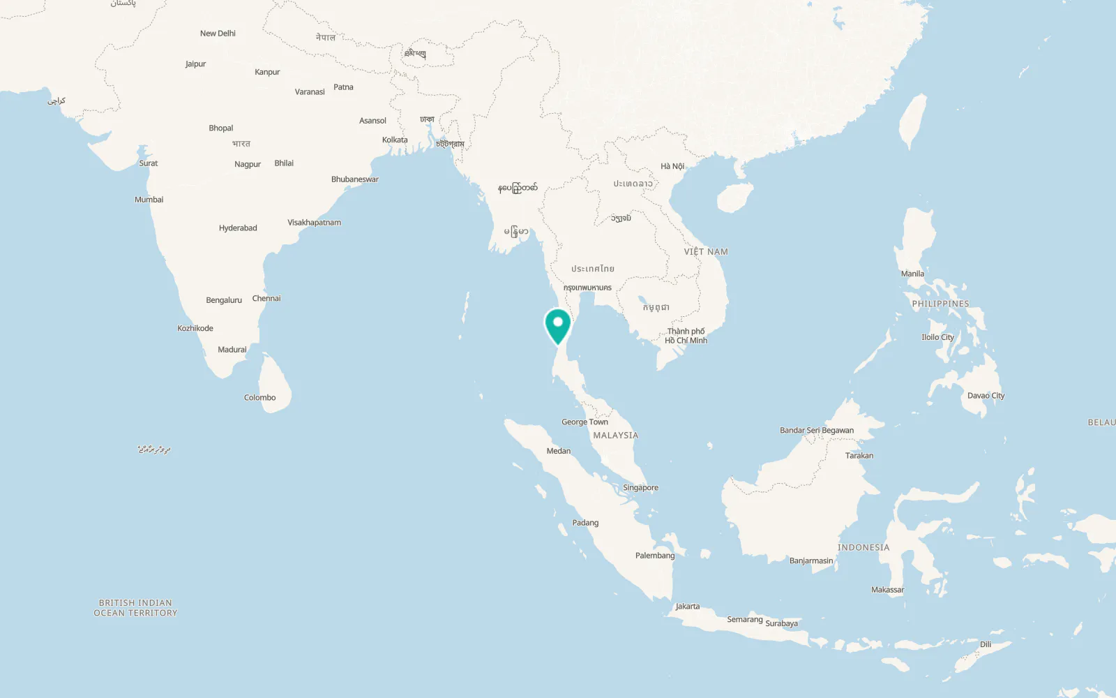 Map of Ranong
