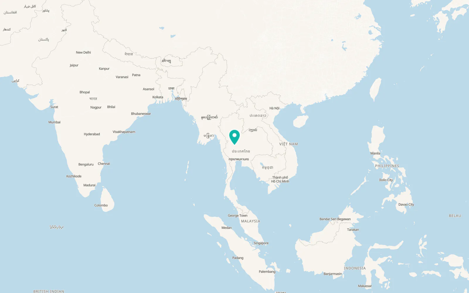 Map of Sawang Arom