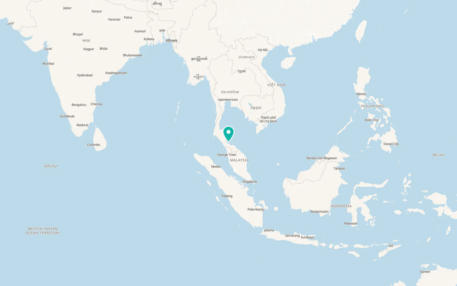 Map of Songkhla