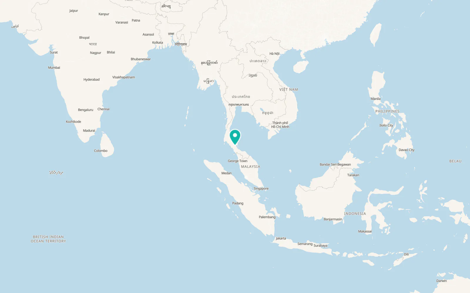 Map of Srinagarindra