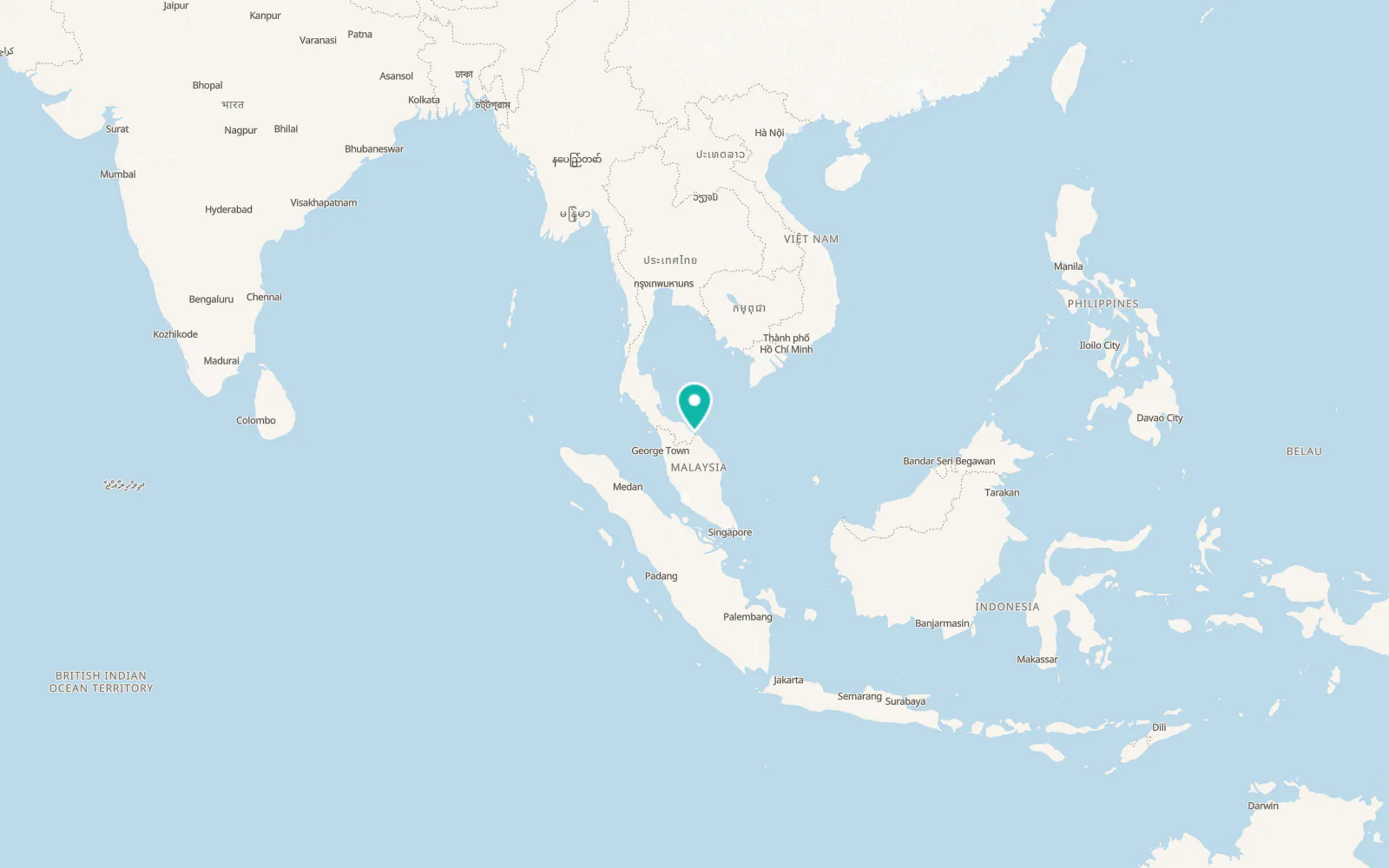 Map of Tak Bai