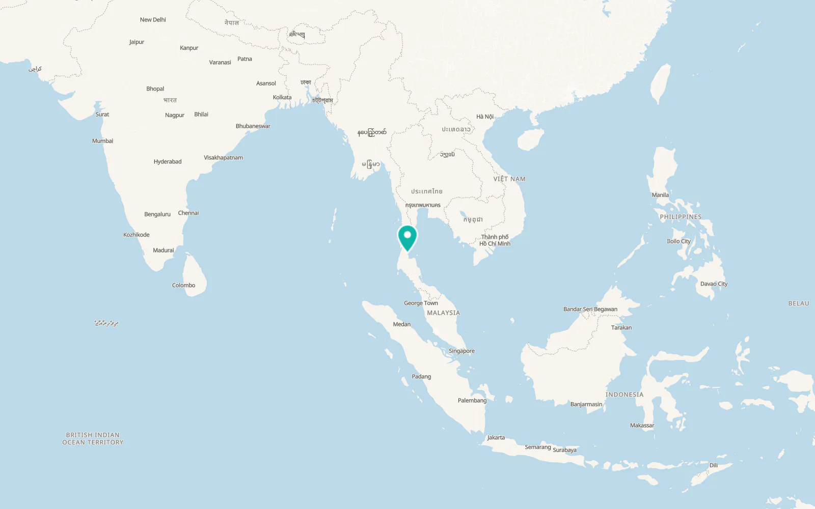 Map of Tha Chana