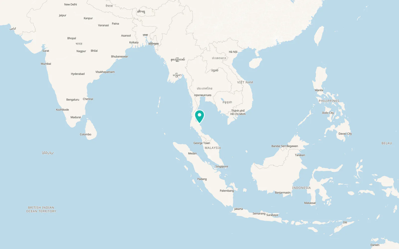 Map of Tha Sala