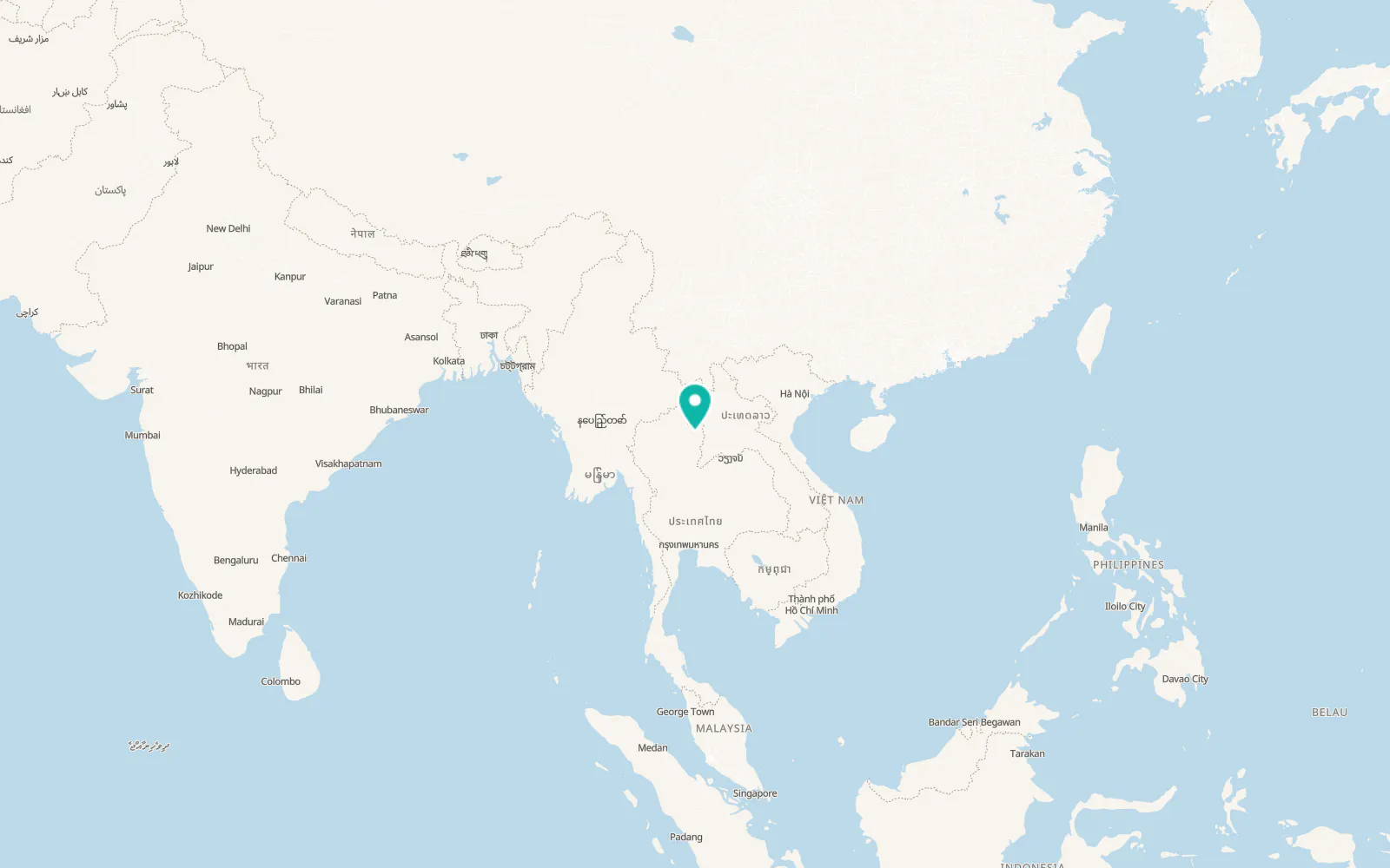 Map of Tha Wang Pha