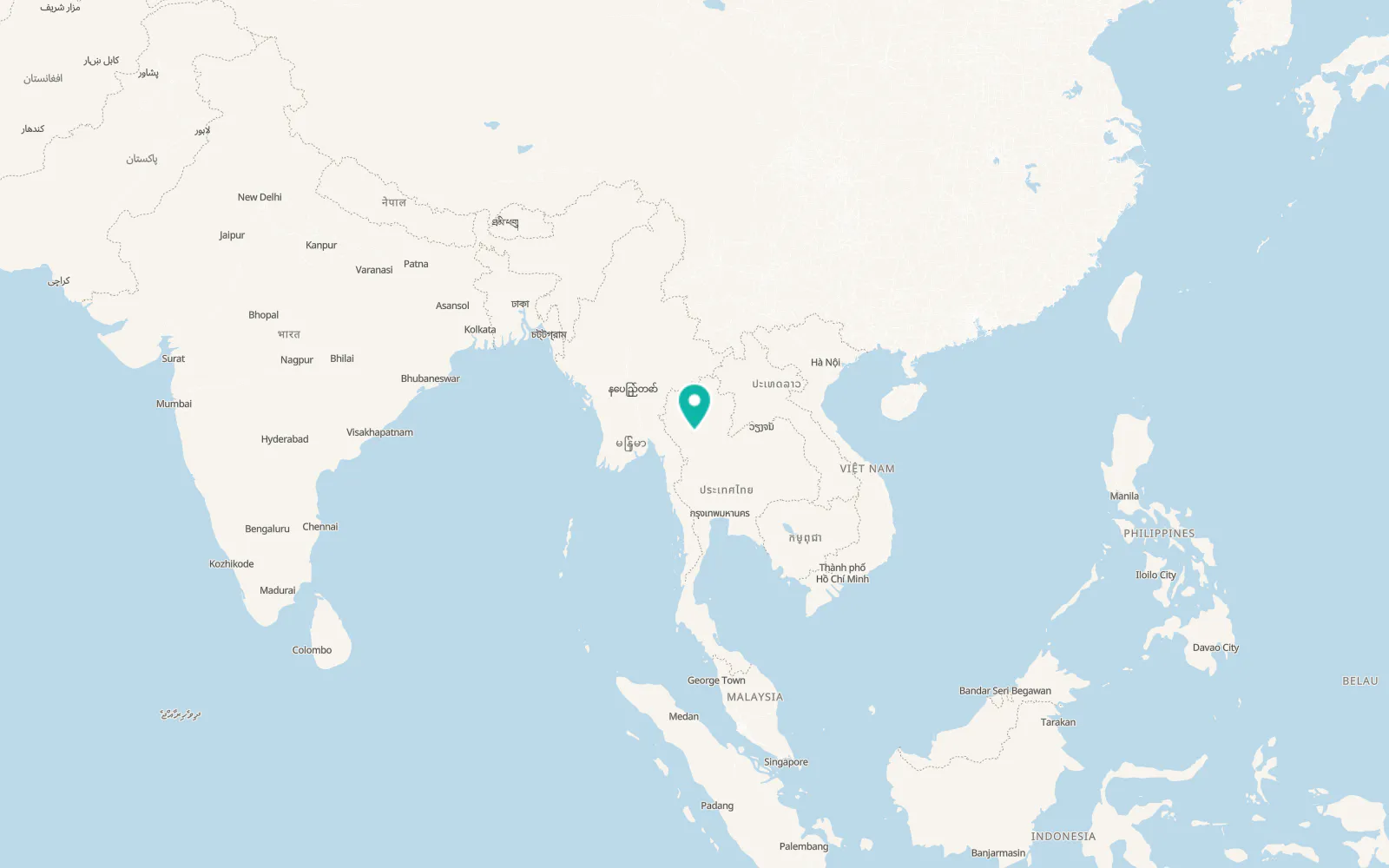 Map of Thoen