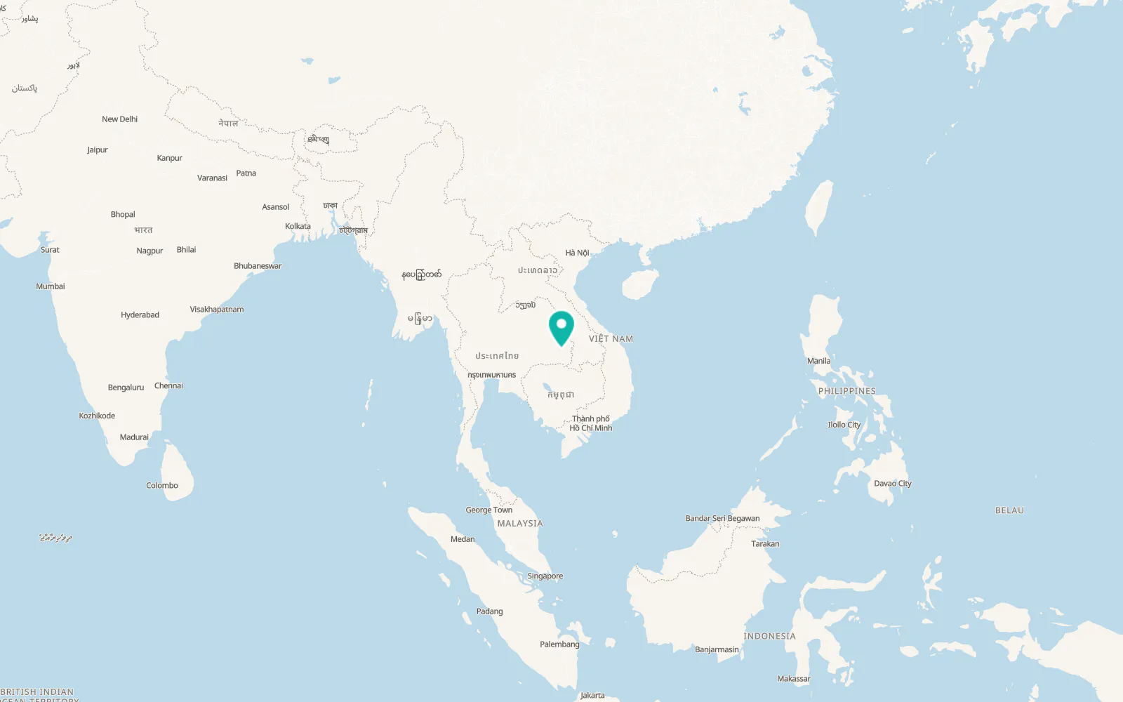 Map of Warin Chamrap