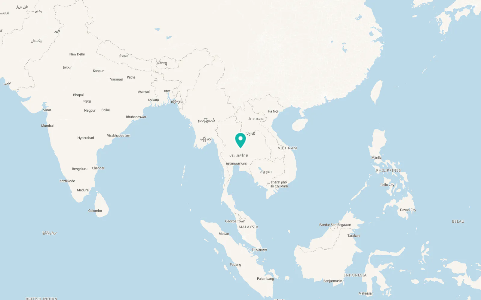 Map of Wichian Buri