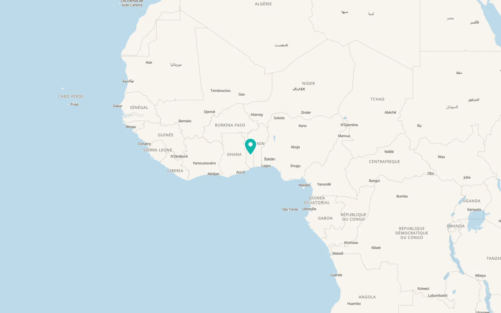 Map of Anié